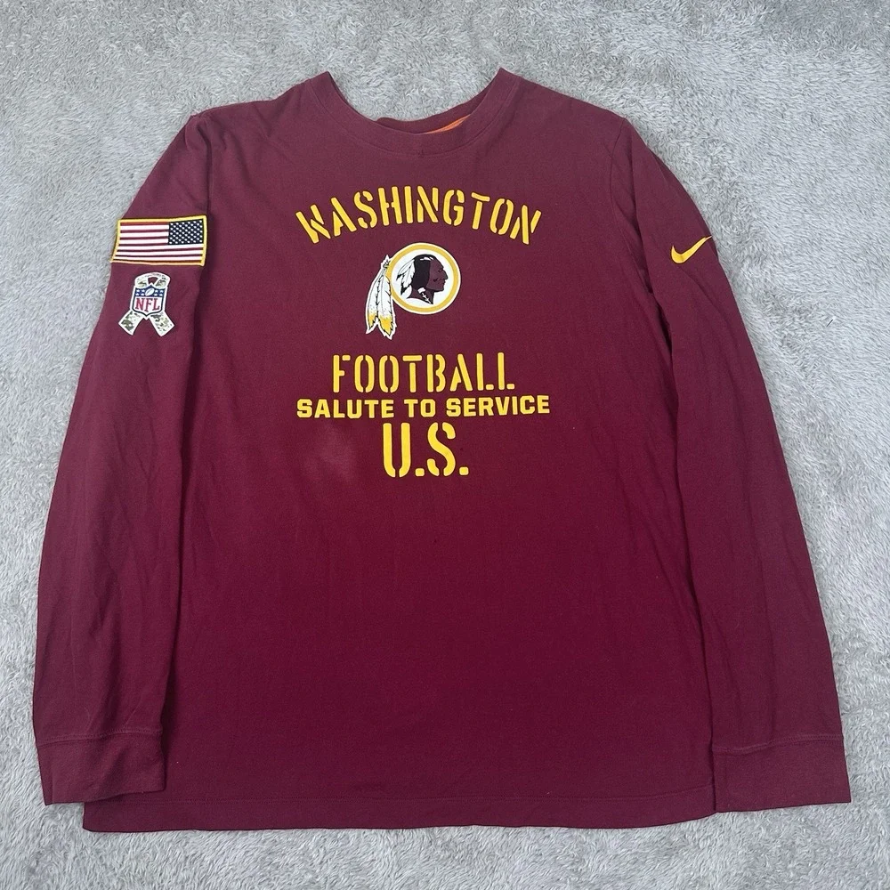 Nike NFL On-Field Washington Team L Dri-Fit Long Sleeve Heritage‎ Logo 2010s USA